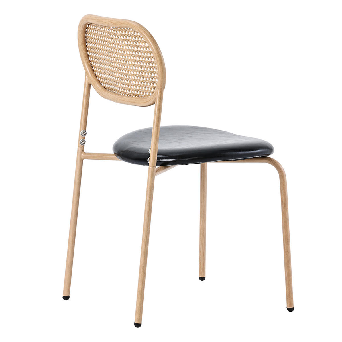 ESSZIMMEERSTUHL-SET 4er-set Schwarz 48/46/80 cm - Schwarz, Metall (46/80/48cm) - Urban Meuble