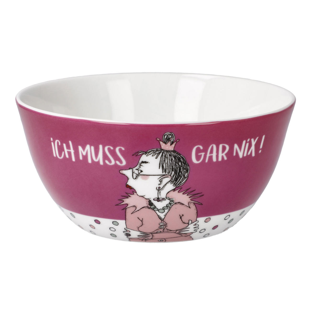 KÜNSTLERSCHALE Barbara Freundlieb - Ich muss gar nix, Fine Bone China, Bunt, 15 cm - Multicolor, Keramik (7cm) - Goebel