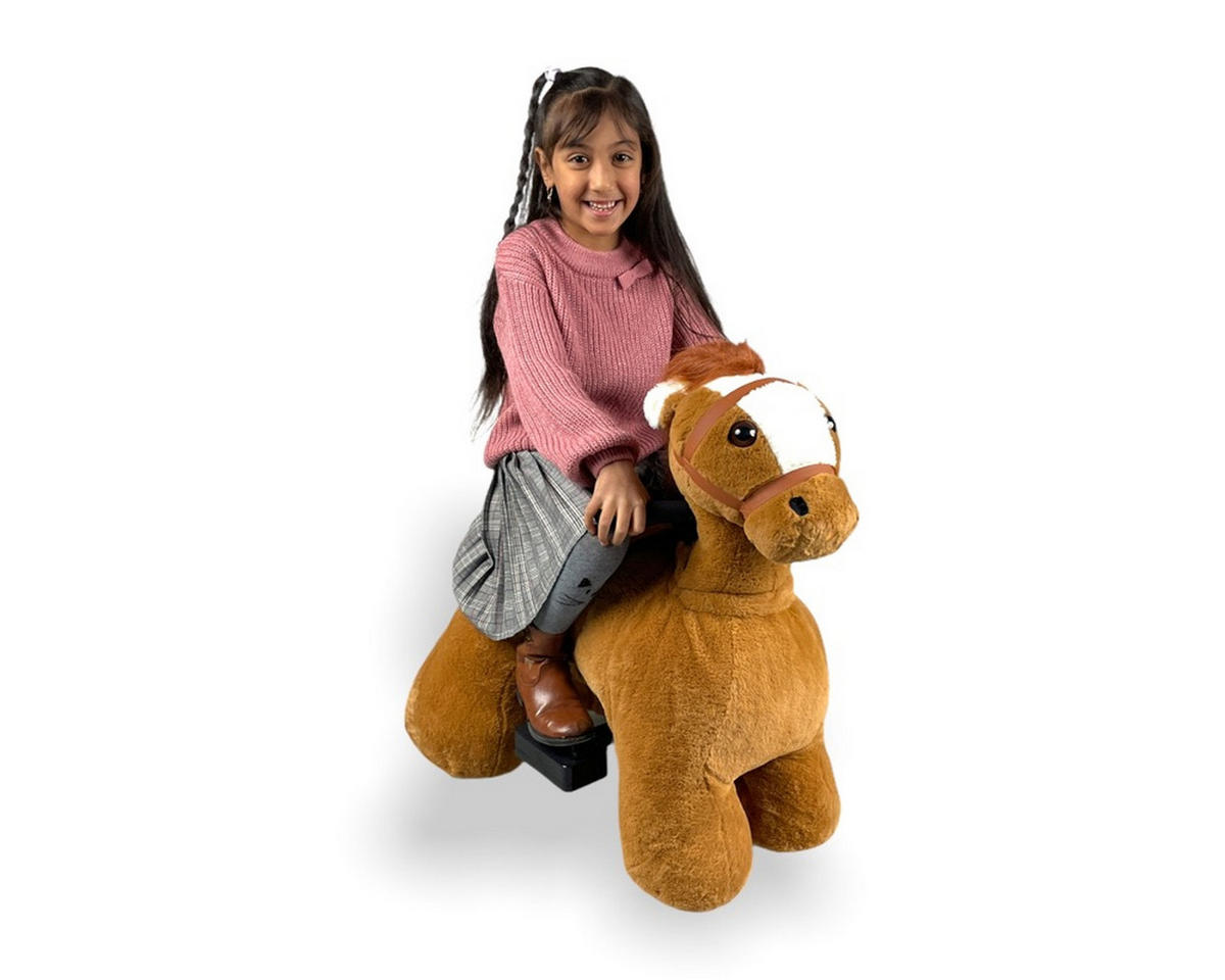 REITPFERD Jolly braun - Braun, Kunststoff (80/48/75cm) - TPFLiving