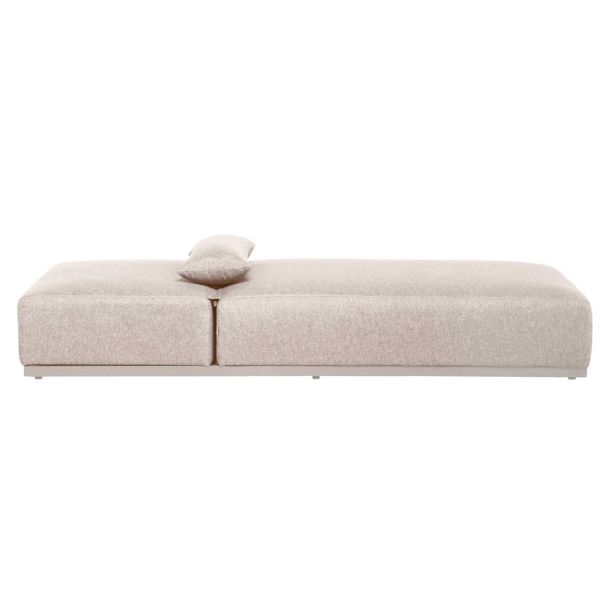 SONNENLIEGE, Beige - Beige, Metall (90/80/213cm) - Oviala