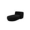 CHAISELONGUE rechts Miley aus Samt schwarz - Schwarz, Textil (90/70/156cm) - Micadoni