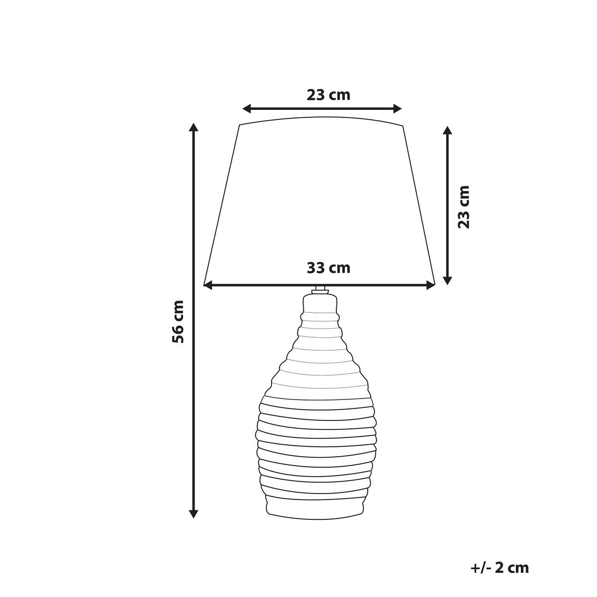 TISCHLAMPE Tormes 33/33/56 cm - Beige, Keramik (33/33/56cm) - Beliani