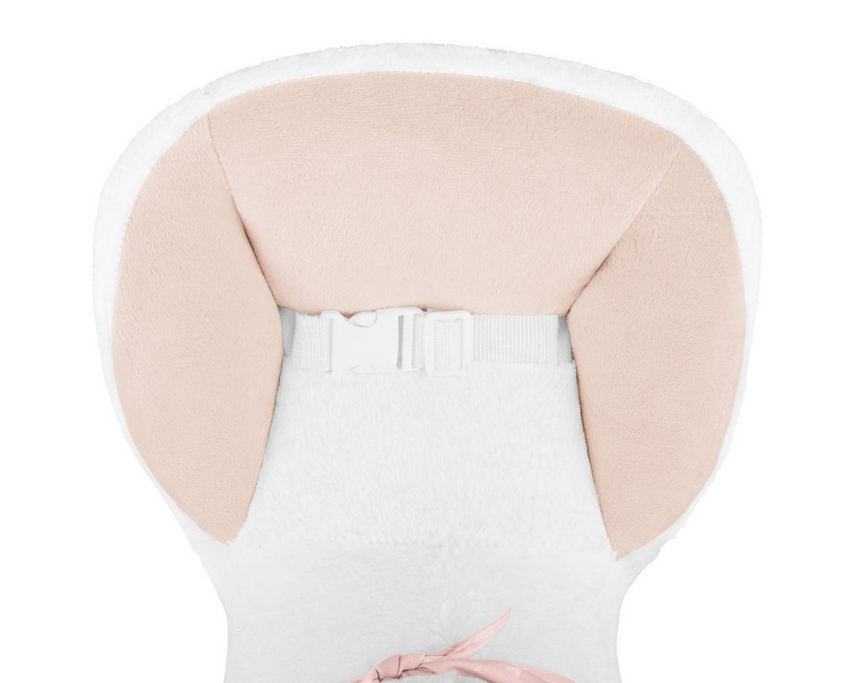 SCHAUKELTIER Hase rosa Plüsch, Sicherheitsgurt, Rückenlehne, Fußstützen, ab 12 Monate - Rosa, Textil (33/55/68cm) - Kikka boo