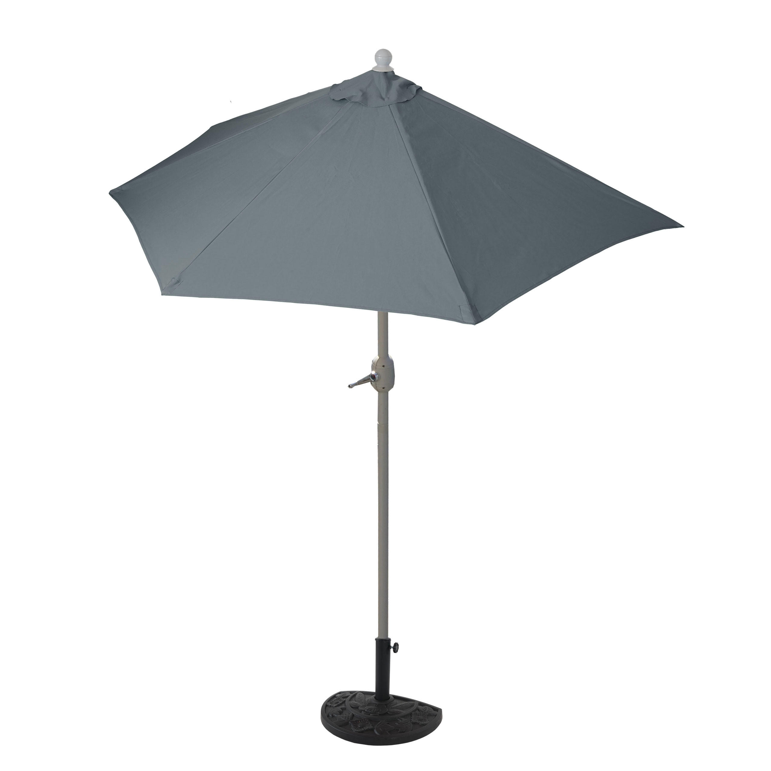 SONNENSCHIRM I HALBRUND UV 50+ Anthrazit - Anthrazit, Textil (260/135cm) - MCW