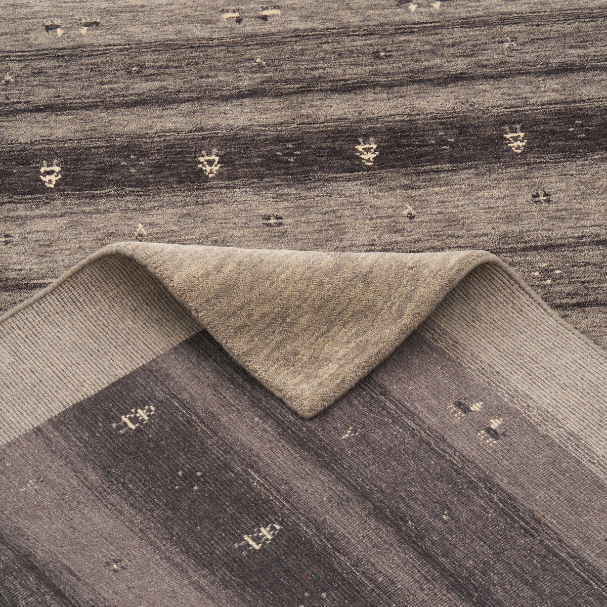 NATUR WOLLE TEPPICH GABBEH ESTA - Grau, Textil (200/290cm) - Pergamon
