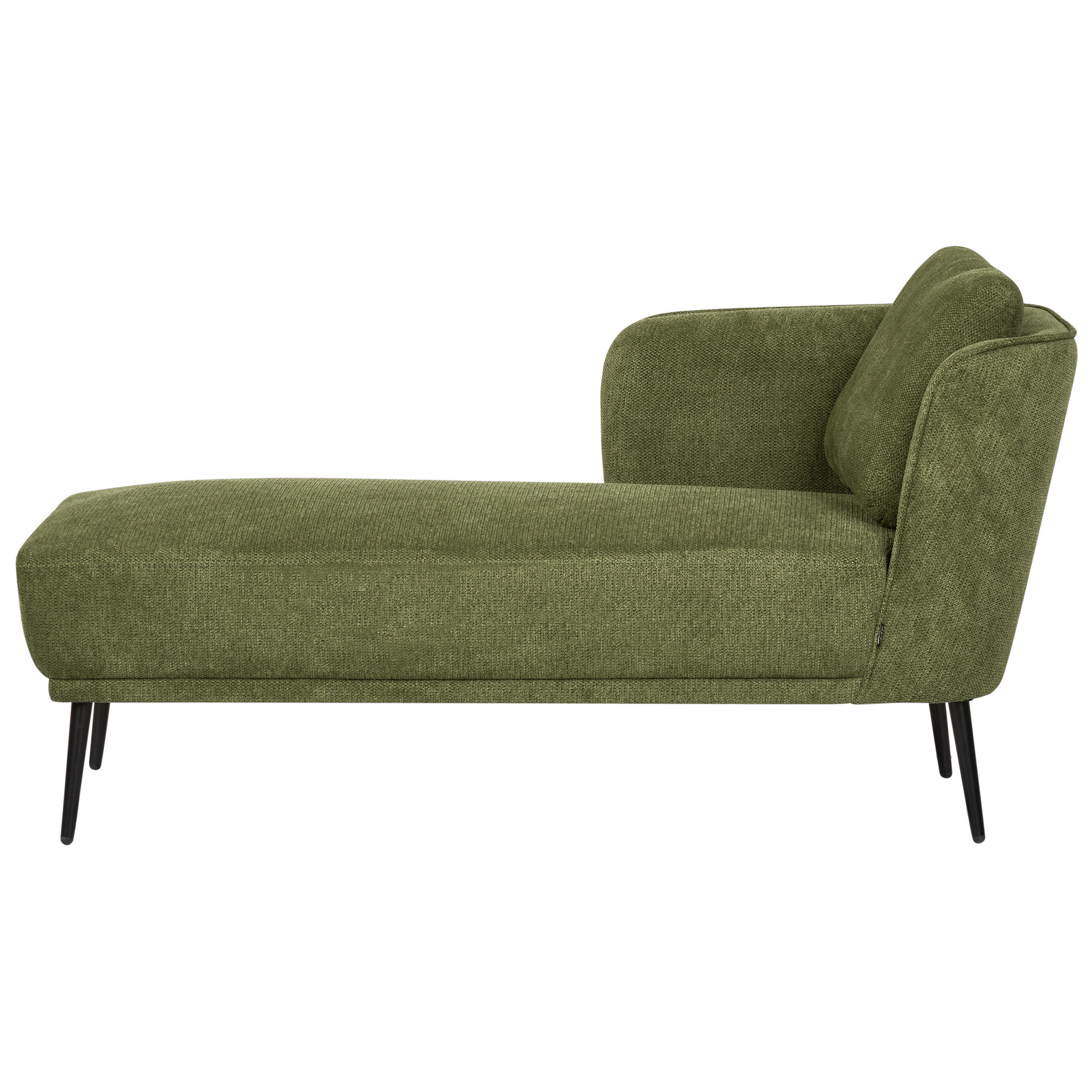 CHAISELONGUE Grün Artheze - Dunkelgrün/Schwarz, Textil (148/70/64cm) - Beliani