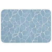 BADEMATTE Organisch - Muster - Blau 90x60 cm - Hellblau, Kunststoff/Textil (90/60cm)