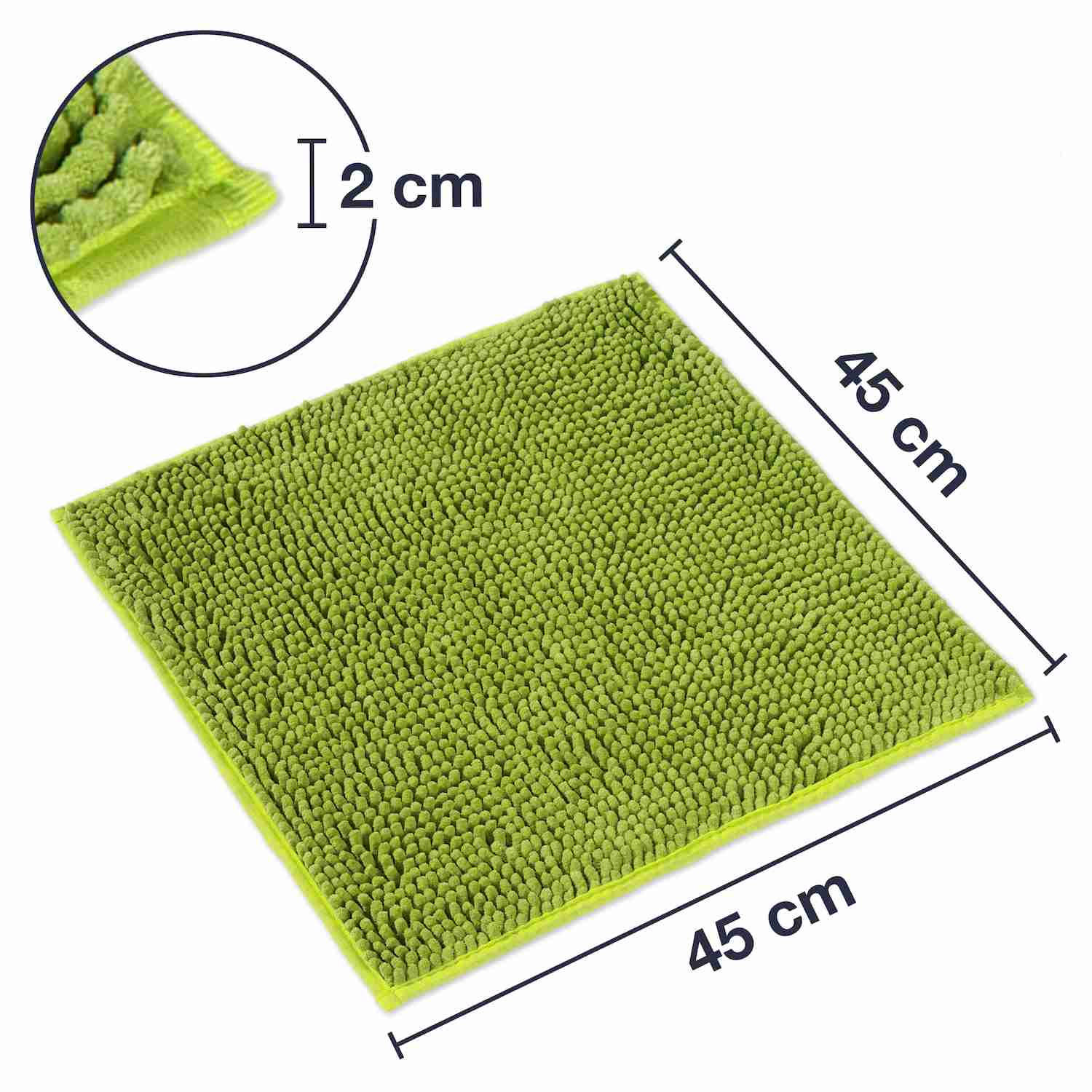 BADEMATTE PARIS - Grün, Textil (45/45cm) - WohnDirect