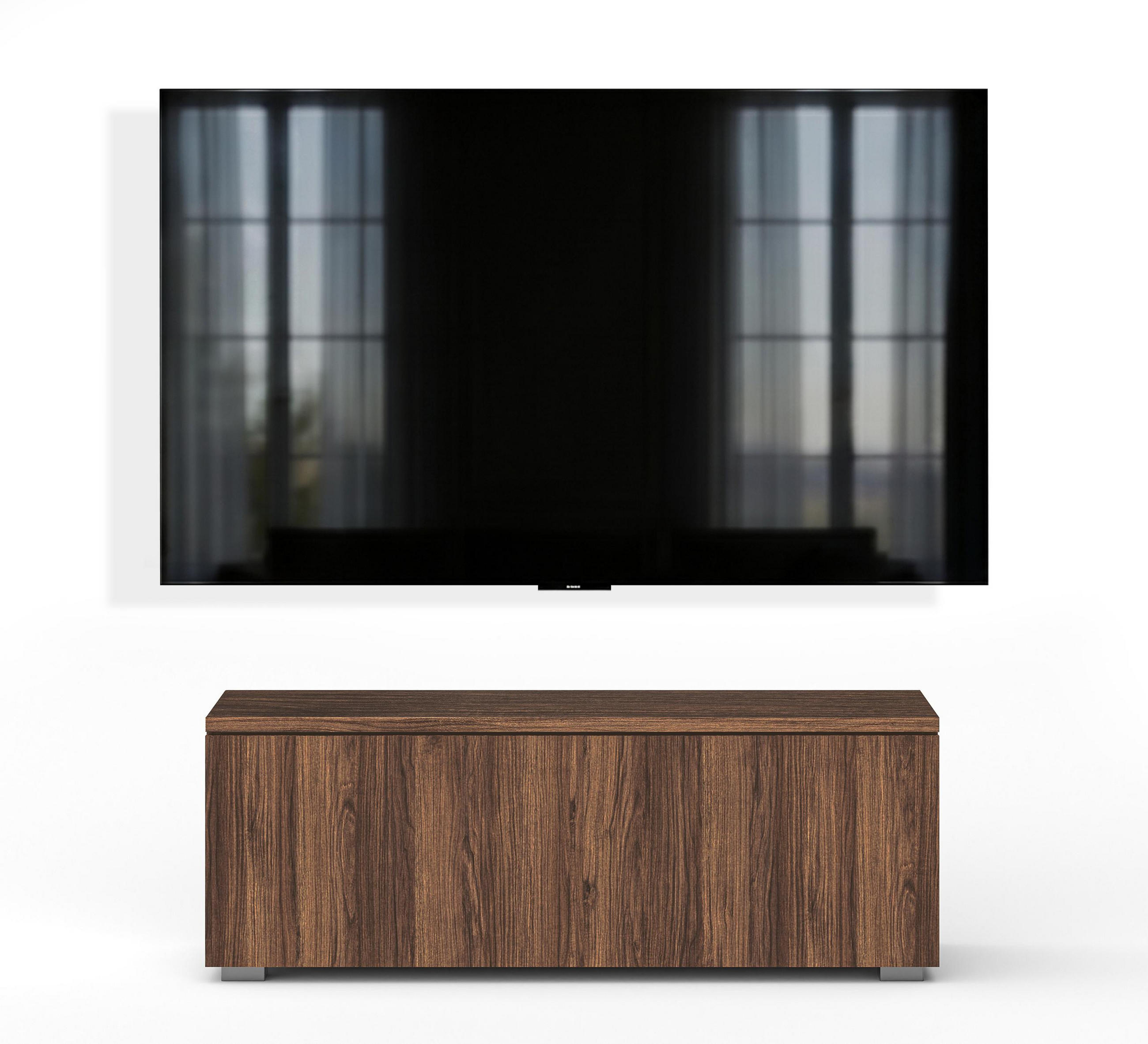 LOWBOARD Barvo 100 Nussbaum Warmia 100/36,5/32 cm – hängend oder stehend - Nussbaumfarben, Holzwerkstoff/Kunststoff (100/36.5/32cm) - AX Living