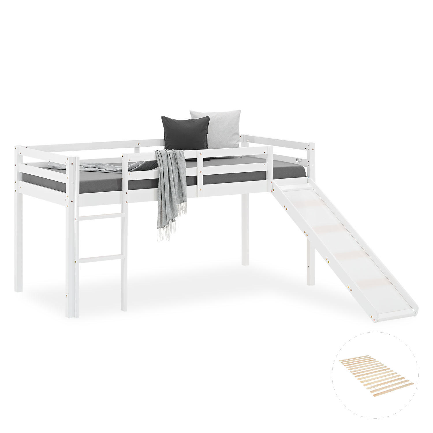 HOCHBETT 90/200 cm Lattenrost in weiß - Weiß, Holz (90/200cm) - Homestyle4u