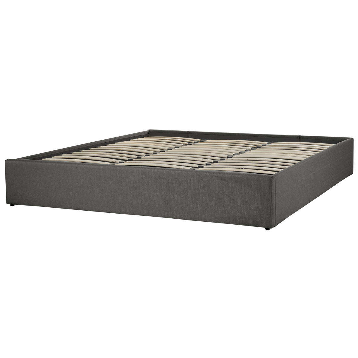 KÁRPITOZOTT ÁGY 180/200cm Sötétszürke Dinan - sötétszürke, textil (180/200cm) - Beliani