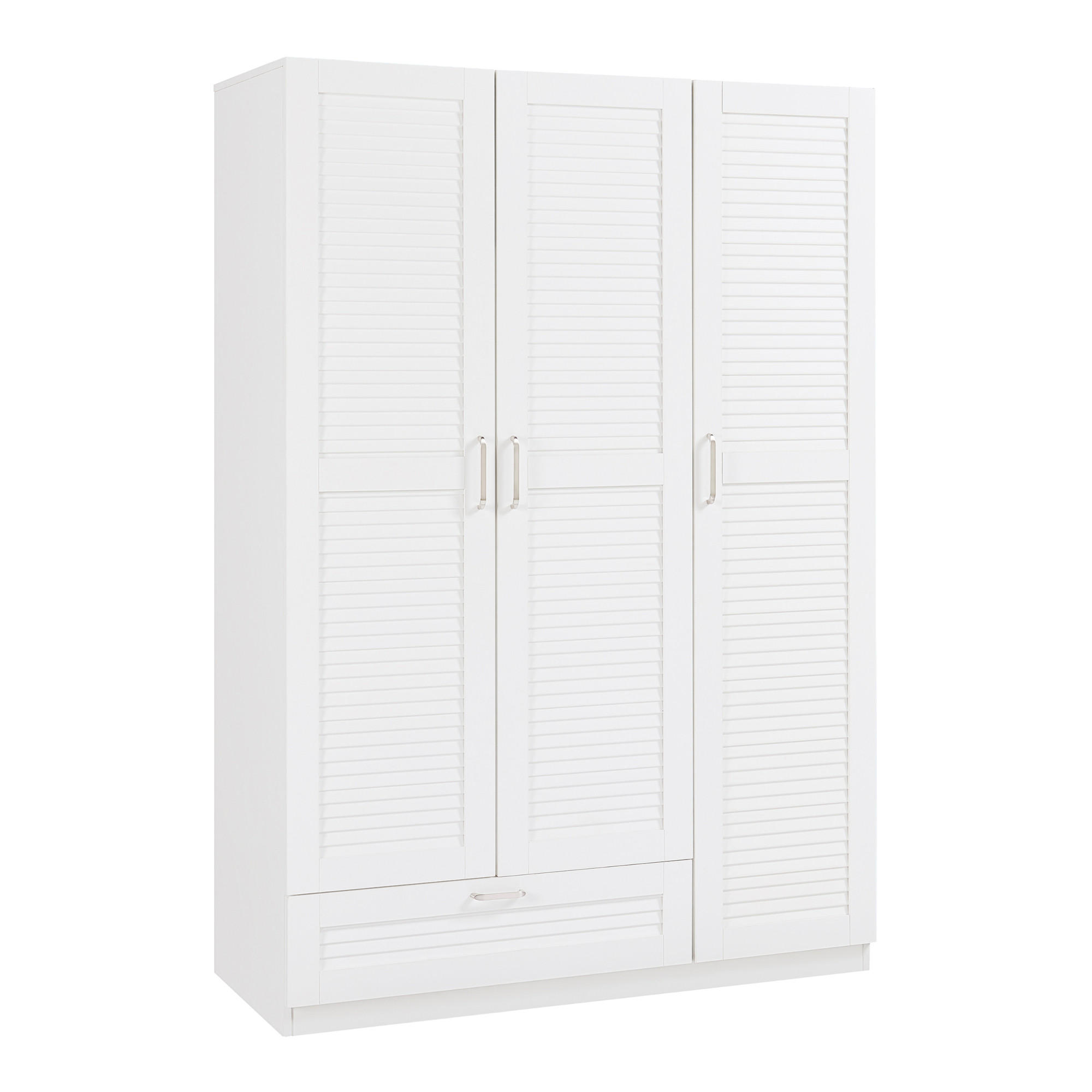 KLEIDERSCHRANK Finning - Weiß, Holzwerkstoff (120/176/52cm) - [en.casa]