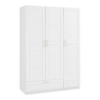 KLEIDERSCHRANK Finning - Weiß, Holzwerkstoff (120/176/52cm) - [en.casa]