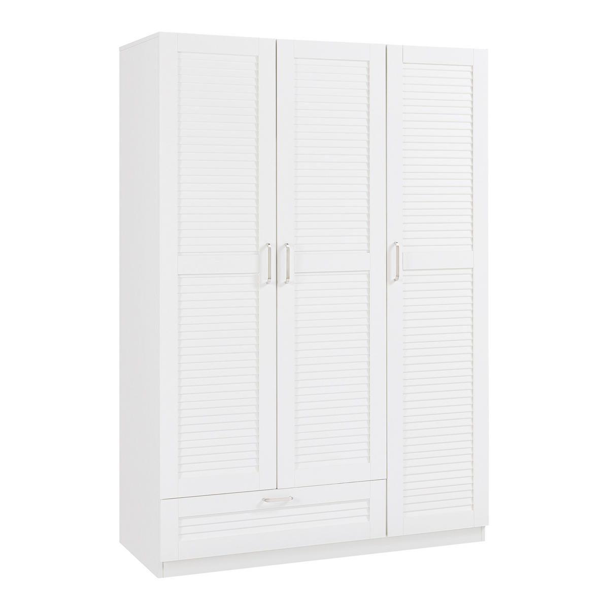 KLEIDERSCHRANK Finning - Weiß, Holzwerkstoff (120/176/52cm) - [en.casa]