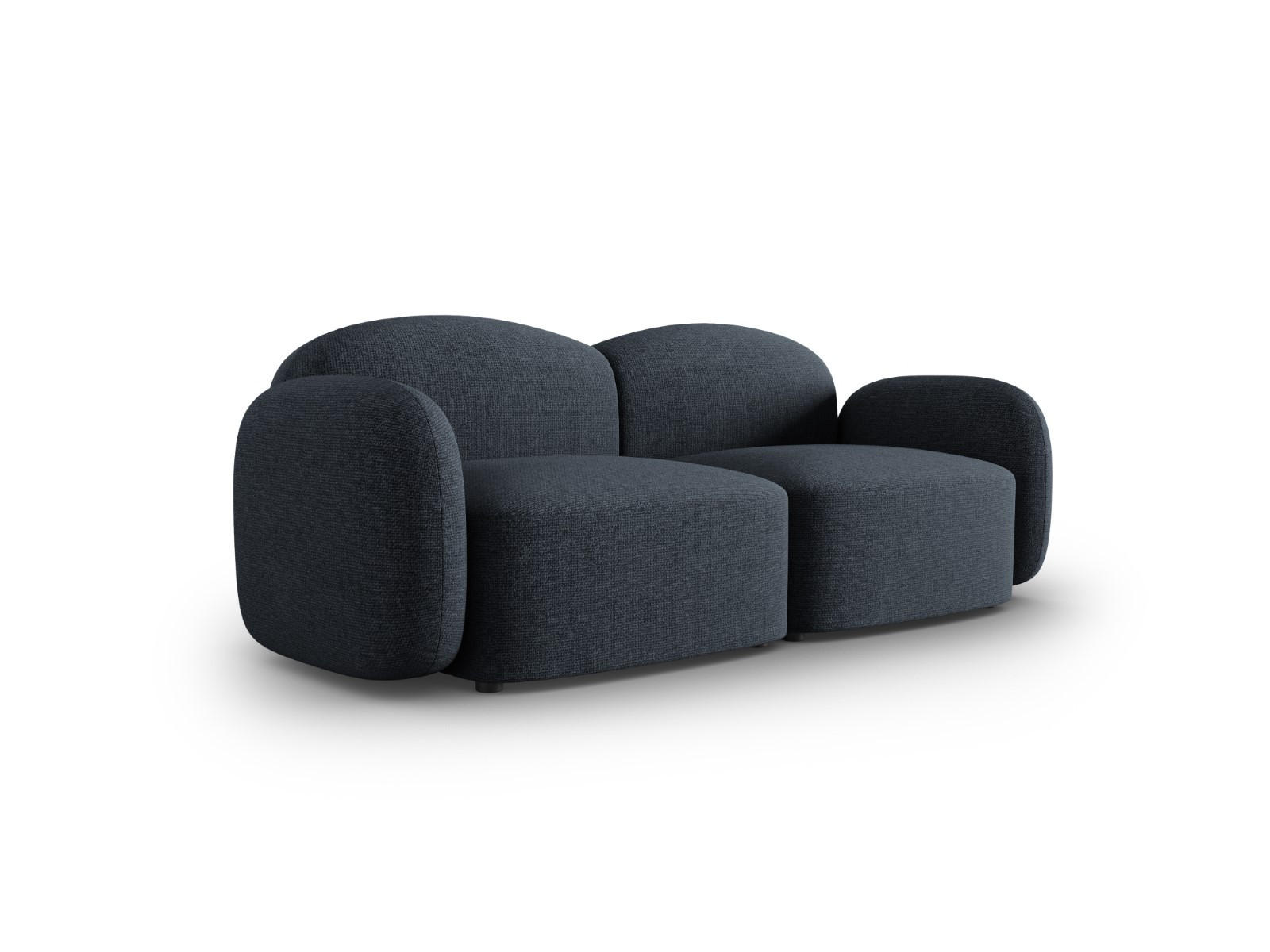 SOFA Blair aus Chenille-Stoff blau melange 2 Sitzplätze - Blau, Textil (87/80/194cm) - Micadoni
