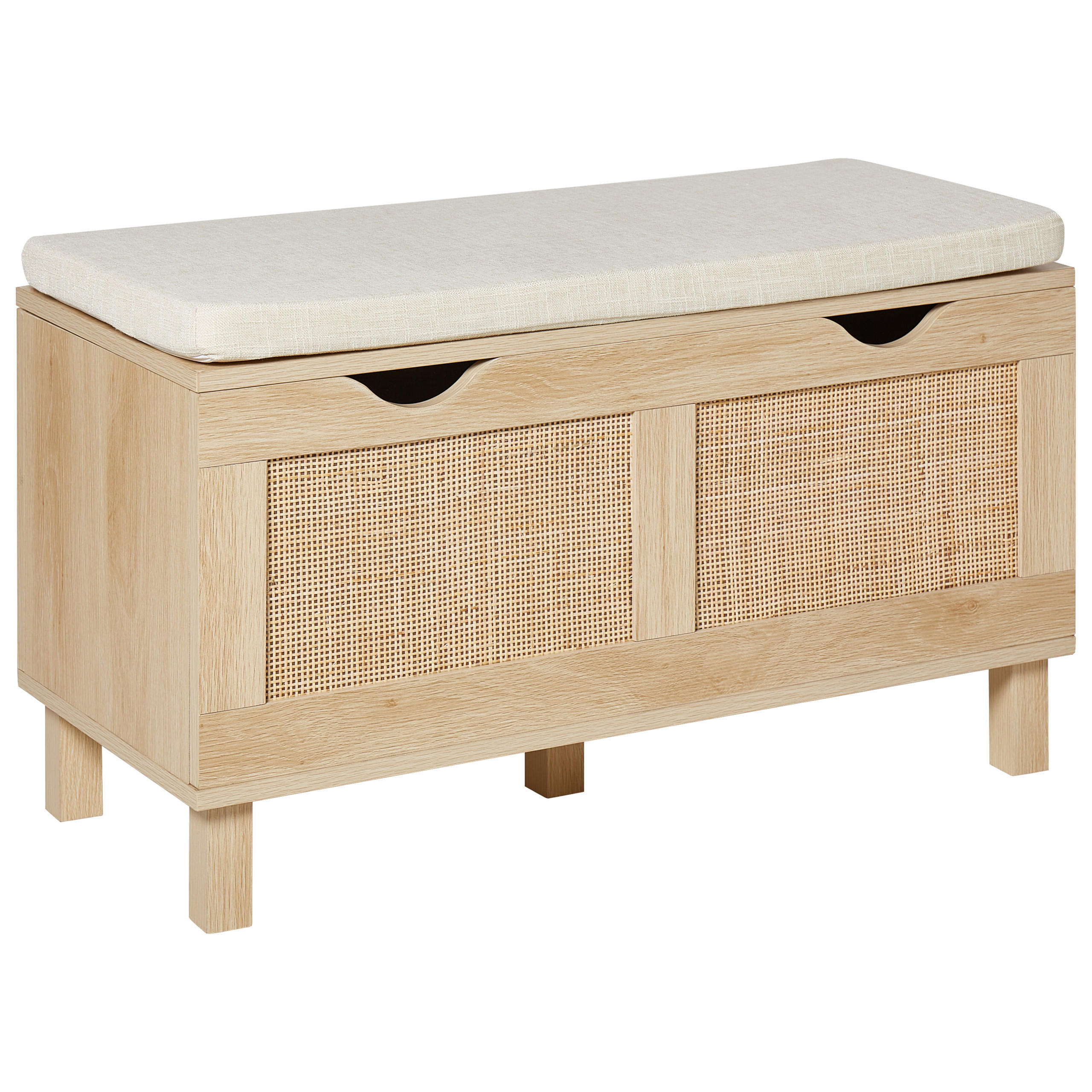 TRUHENBANK Hellbraun Washington - Hellbraun, Holzwerkstoff (80/47/35cm) - Beliani