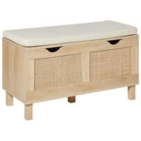 TRUHENBANK Hellbraun Washington - Hellbraun, Holzwerkstoff (80/47/35cm) - Beliani