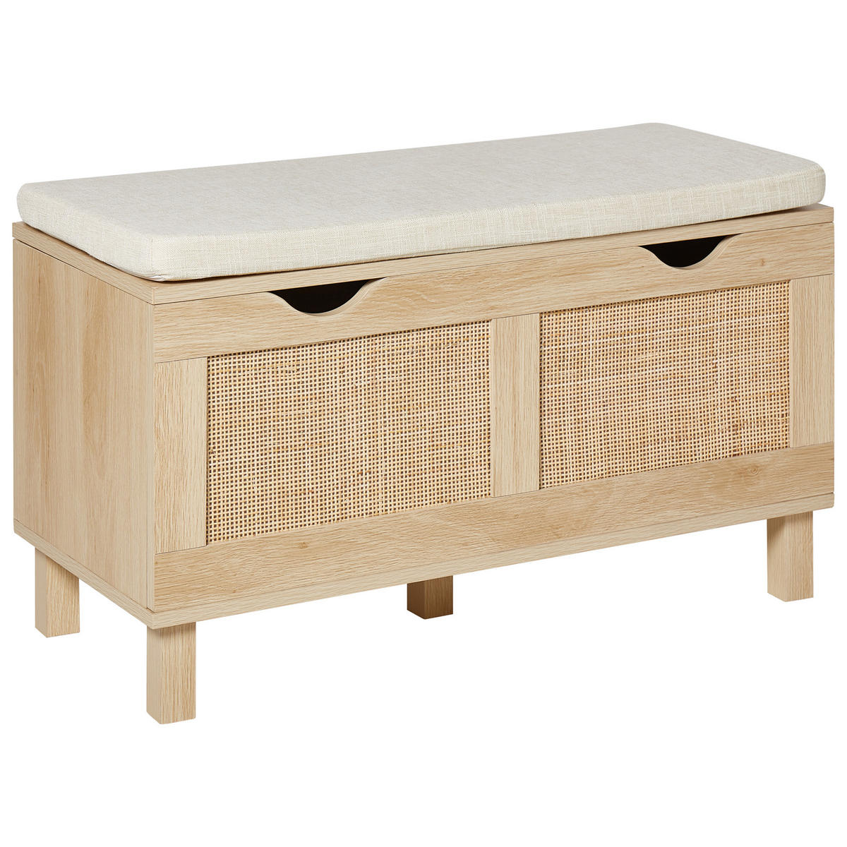 TRUHENBANK Hellbraun Washington - Hellbraun, Holzwerkstoff (80/47/35cm) - Beliani