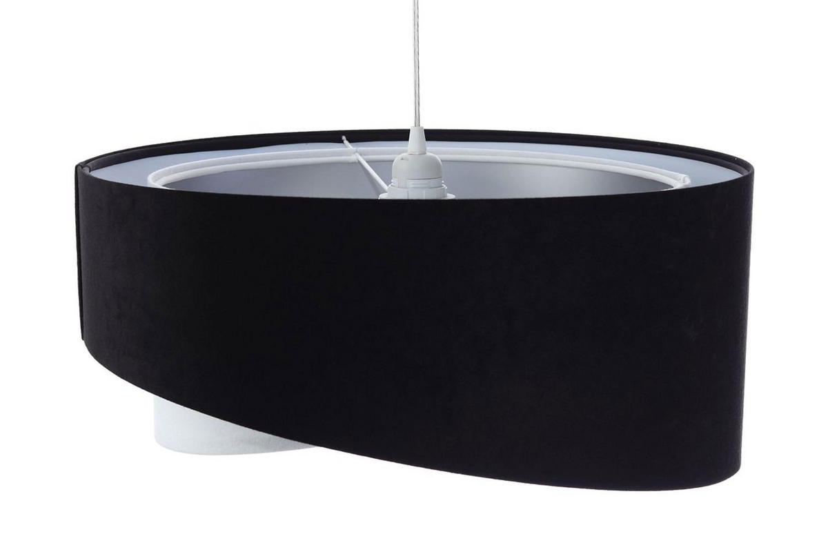 HÄNGELEUCHTE Schwarz 50/23 cm - Weiß, Kunststoff (50/1.3/23cm) - ONZENO