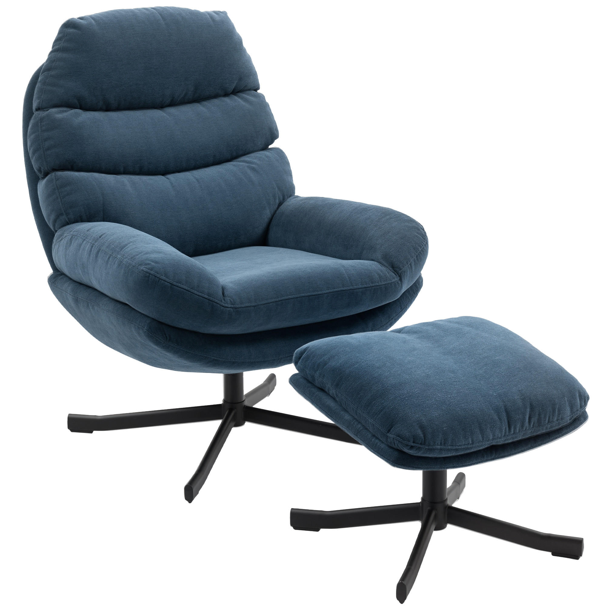 SESSEL Blau 93.0/78.0/100.0cm - Blau, Textil (78/100/93cm)