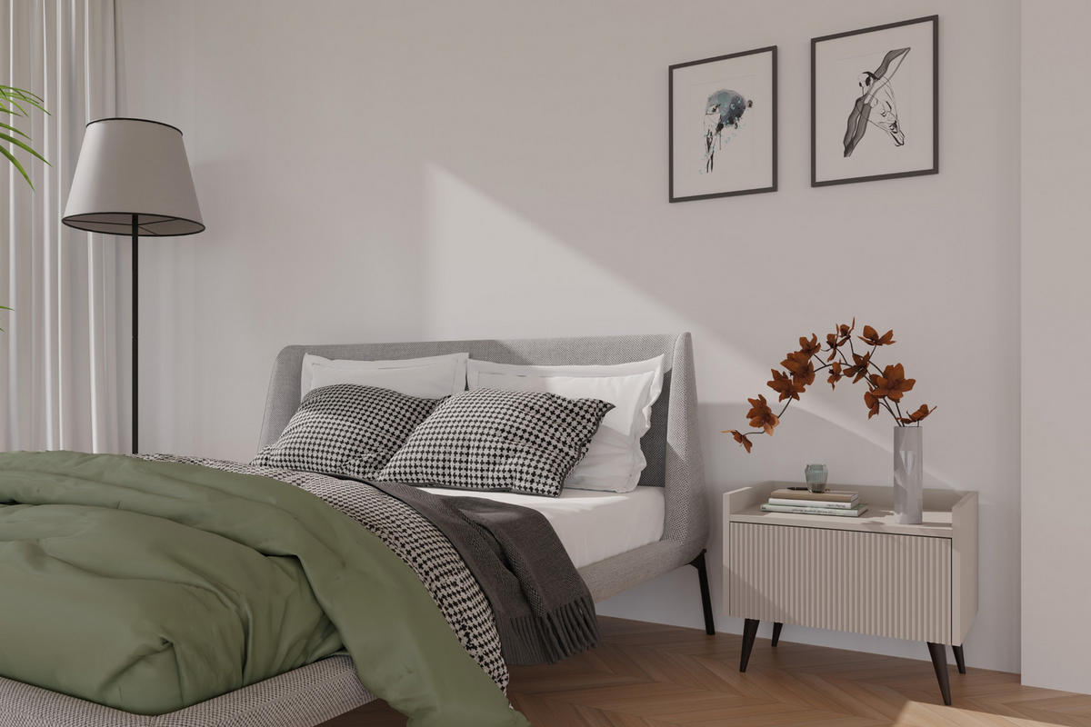 NACHTTISCH DALIA 08 52 / 45 / 41 cm in Kaschmir - Kaschmir, Holzwerkstoff (52/45/41cm) - Deine Möbel 24