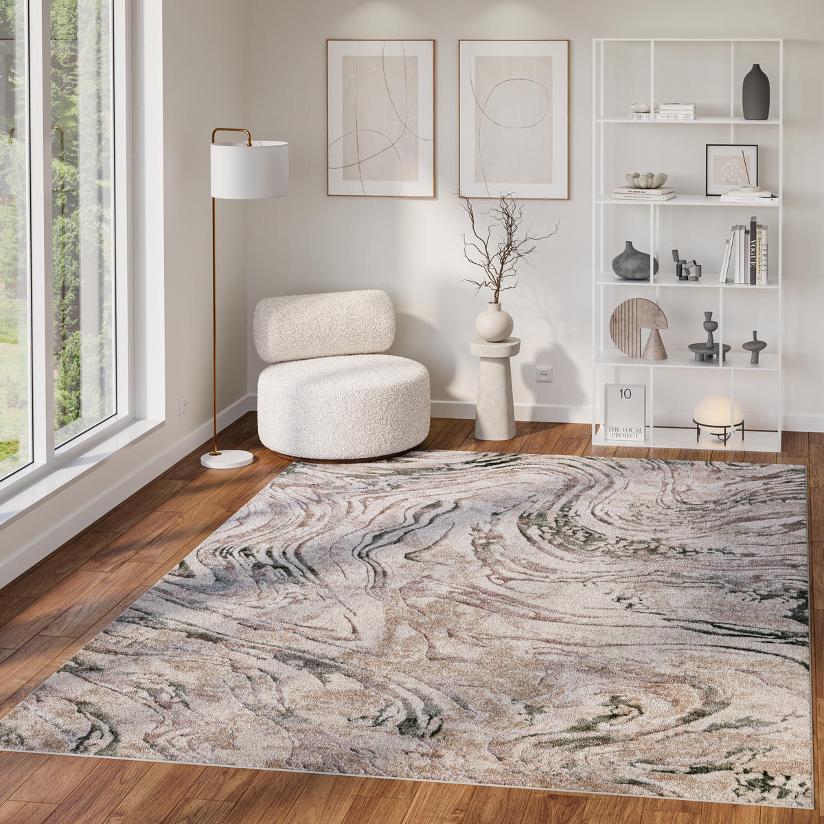 TEPPICH COMO Creme 160/230 cm - Creme, Kunststoff (160/230cm) - Tapiso