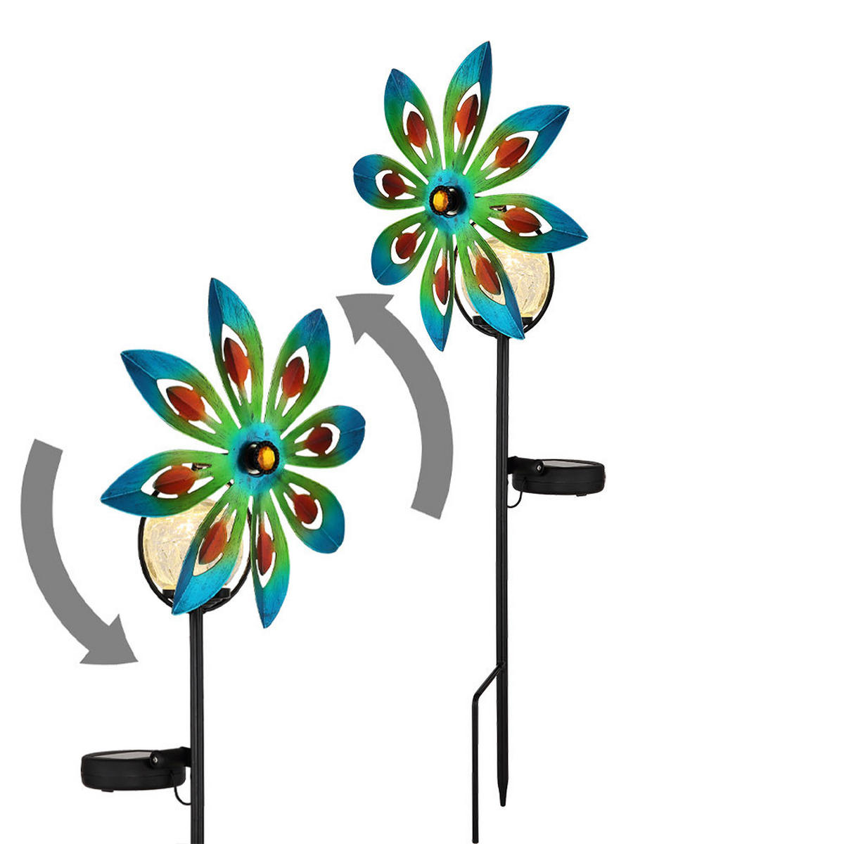 LED AUSSENLEUCHTE Metall Bunt - Multicolor, Metall (20/9/50cm) - Globo Lighting