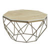 COUCHTISCH DIAMOND Eisen rechteckig Beige 70cm - Beige/Goldfarben, Stein/Metall (70/70/38cm) - riess-ambiente