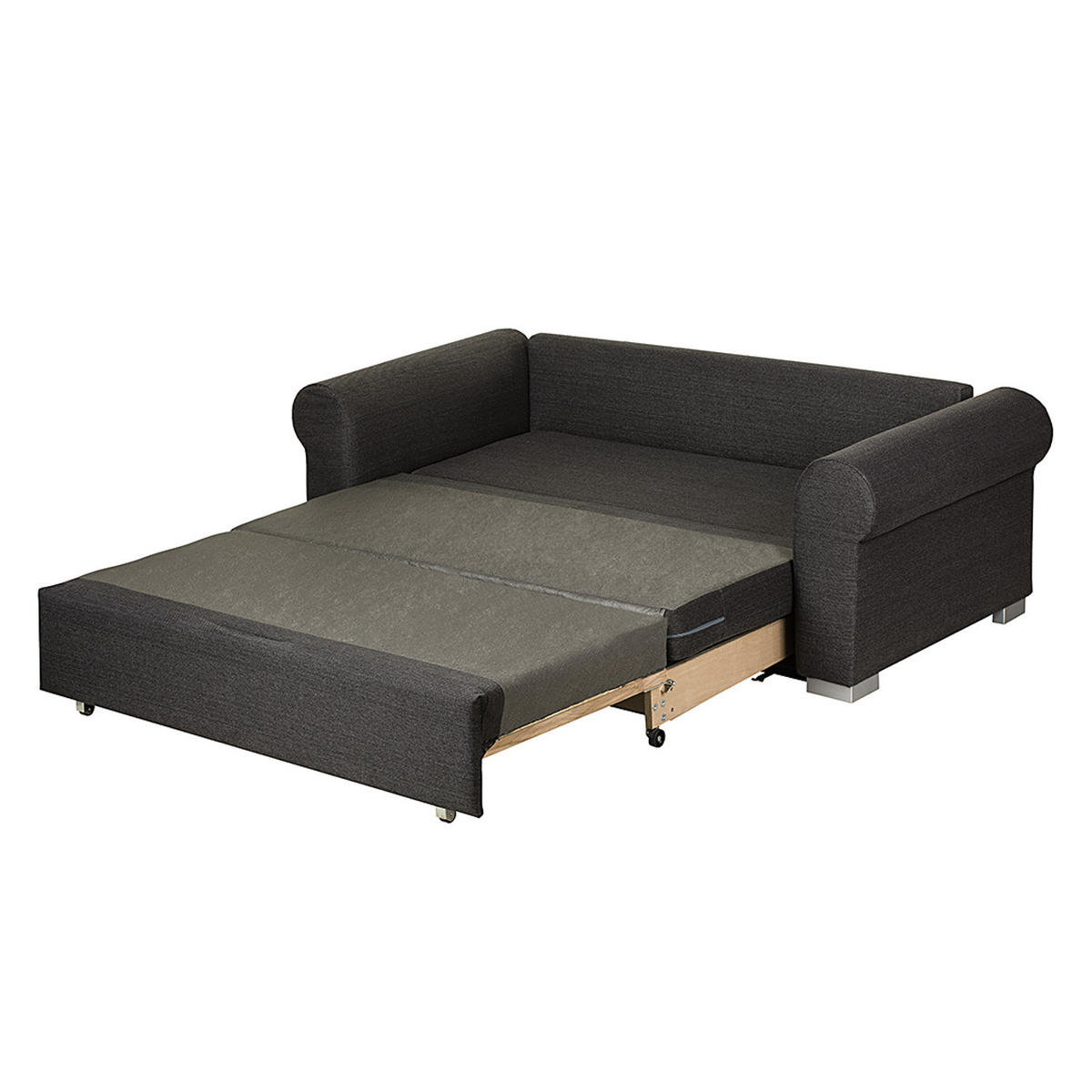 SCHLAFSOFA - Blau/Grau, Textil (184/90/90cm) - home24