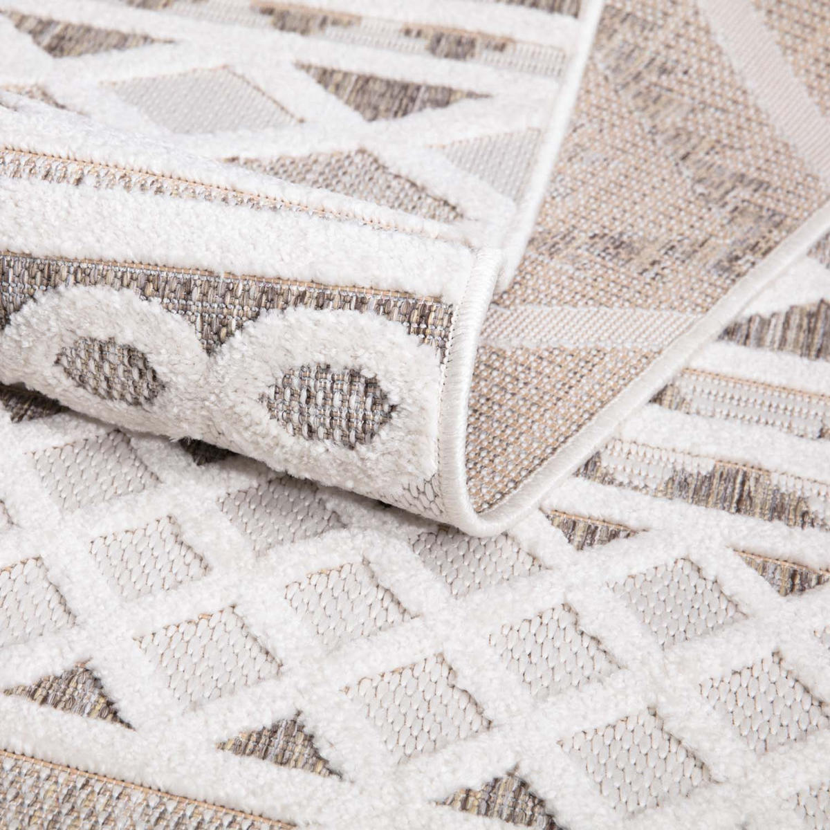 OUTDOOR-TEPPICH Santorini 435 Creme 200x290 cm - Creme, Textil (200/290cm) - carpet city
