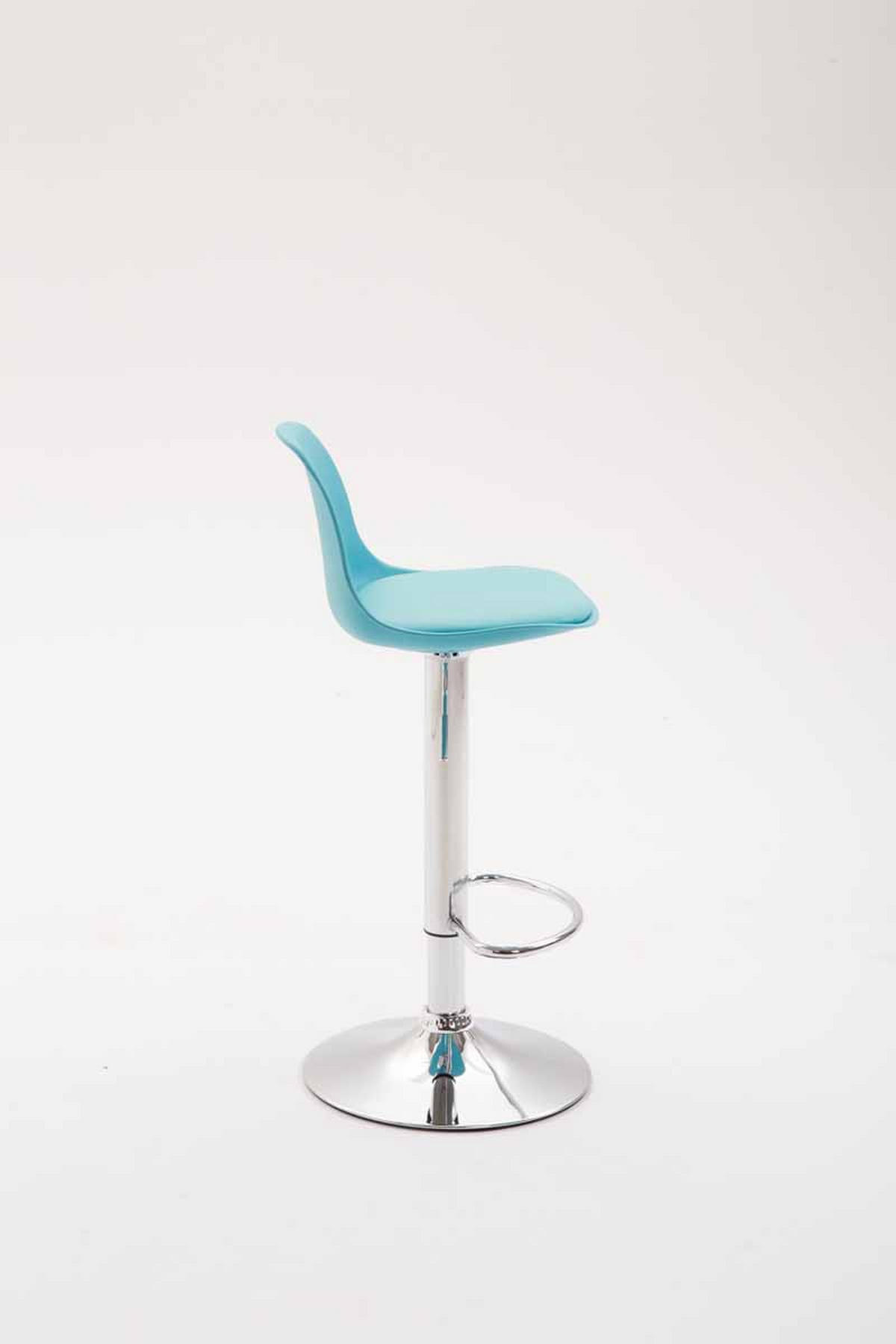 BARHOCKER Kunststoff blau - Chromfarben/Blau, Kunststoff/Metall (39/82/43cm) - CLP