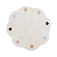 KINDERTEPPICH Durevi 120/120 cm - Beige/Multicolor, Textil (120/120cm) - Beliani