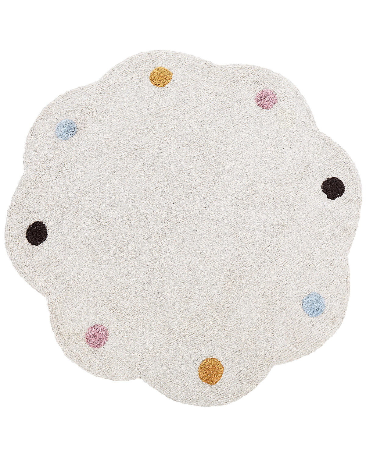 KINDERTEPPICH Durevi 120/120 cm - Beige/Multicolor, Textil (120/120cm) - Beliani