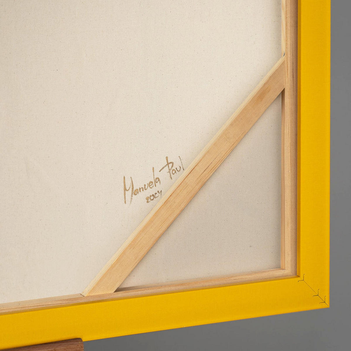 GEMÄLDE Farbige Harmonien Schattenfugenrahmen Gelb 120x80 cm - Gelb, Holz (120/80cm) - YS-art gallery