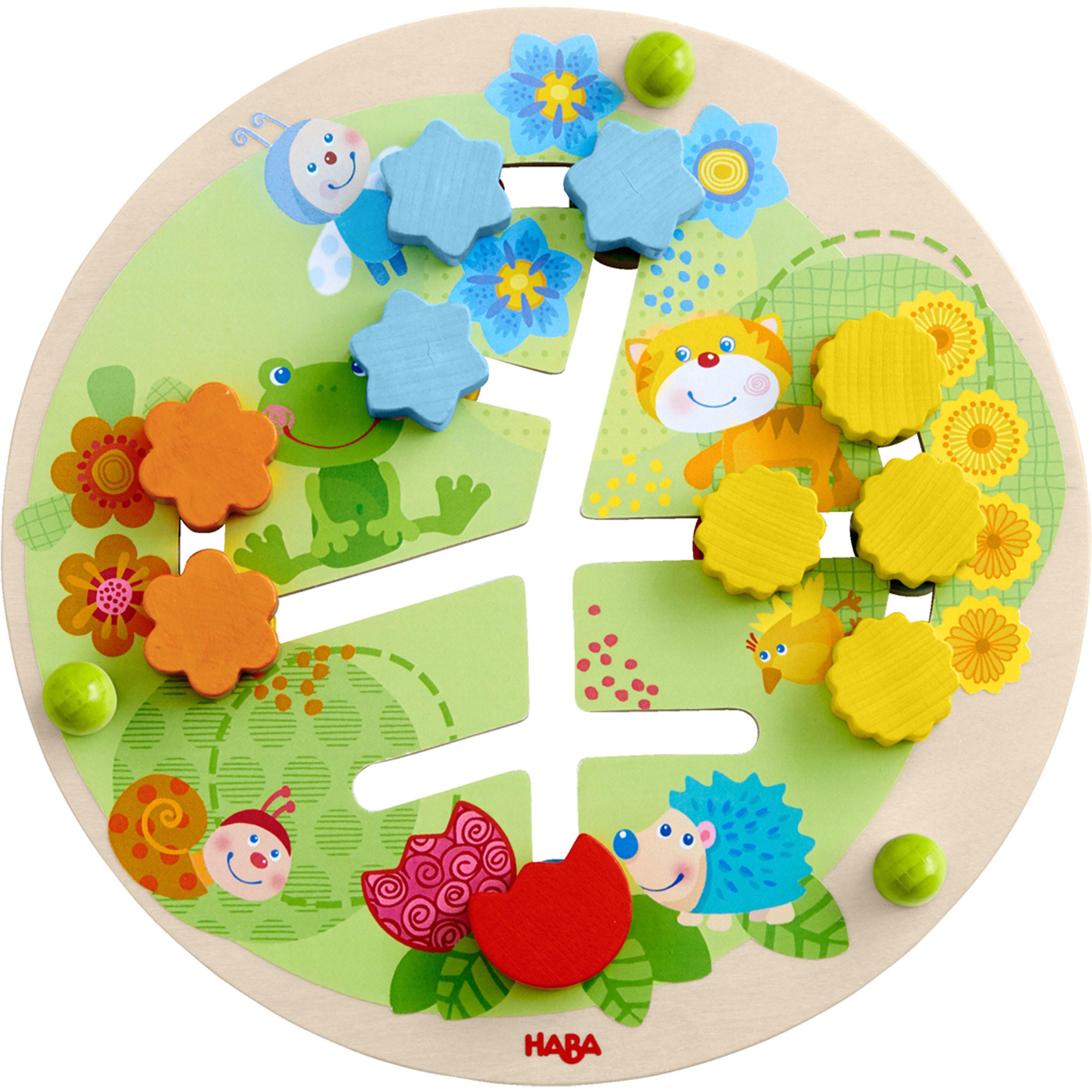 MOTORIKBRETT Blumen, ab 12 Monaten - Multicolor, Naturmaterialien (22.5/22.5cm)