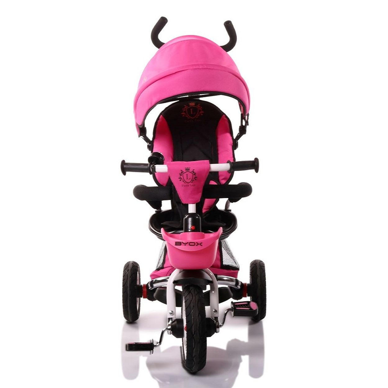 DREIRAD Flexy Lux 3 in 1 pink Tricycle klappbar, Gummireifen, drehbarer Sitz - Pink, Metall (75/52/110cm)