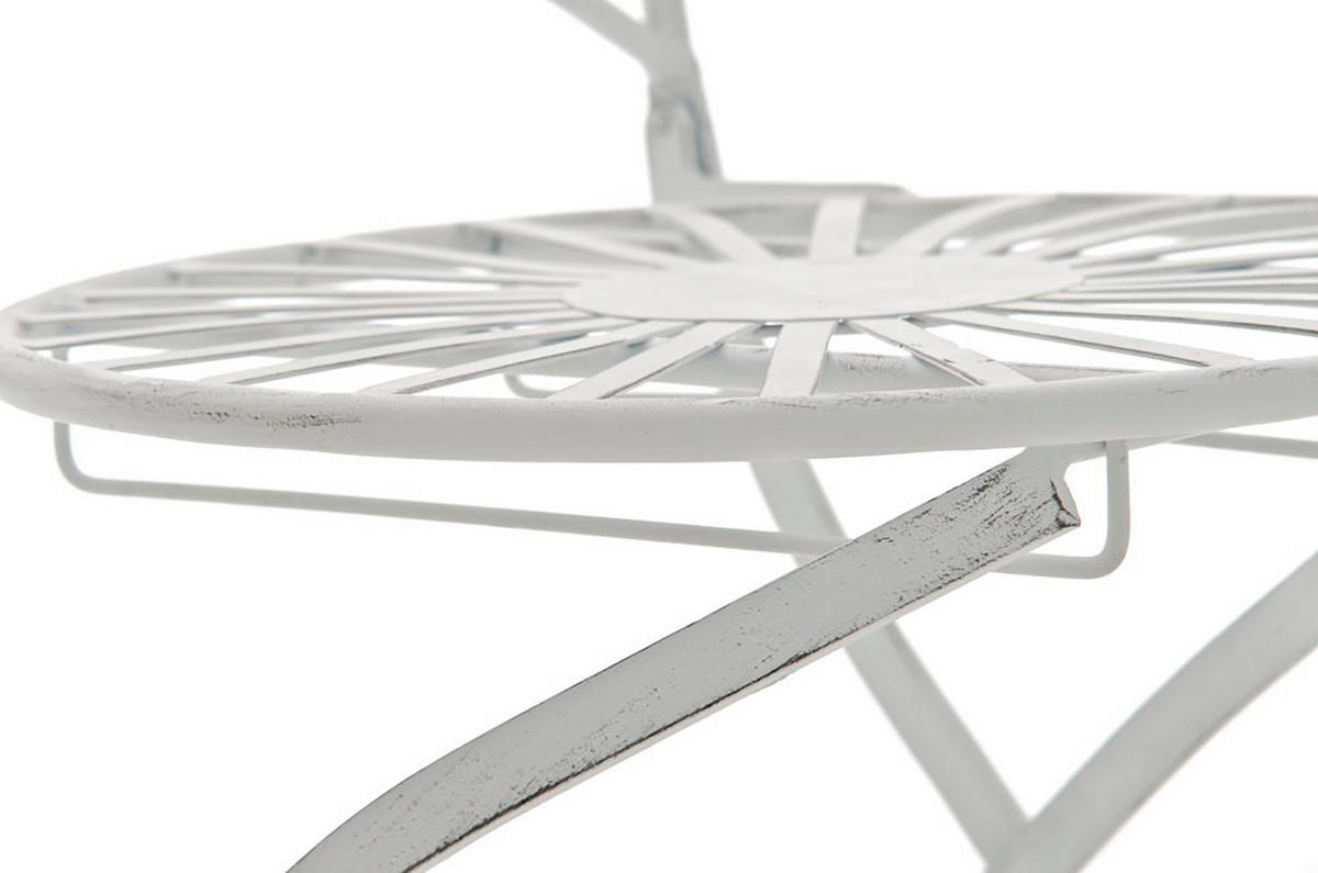 BALKONSET Bistroset Fuver Metall Weiß 2 Personen - Weiß, Metall - DELUKE