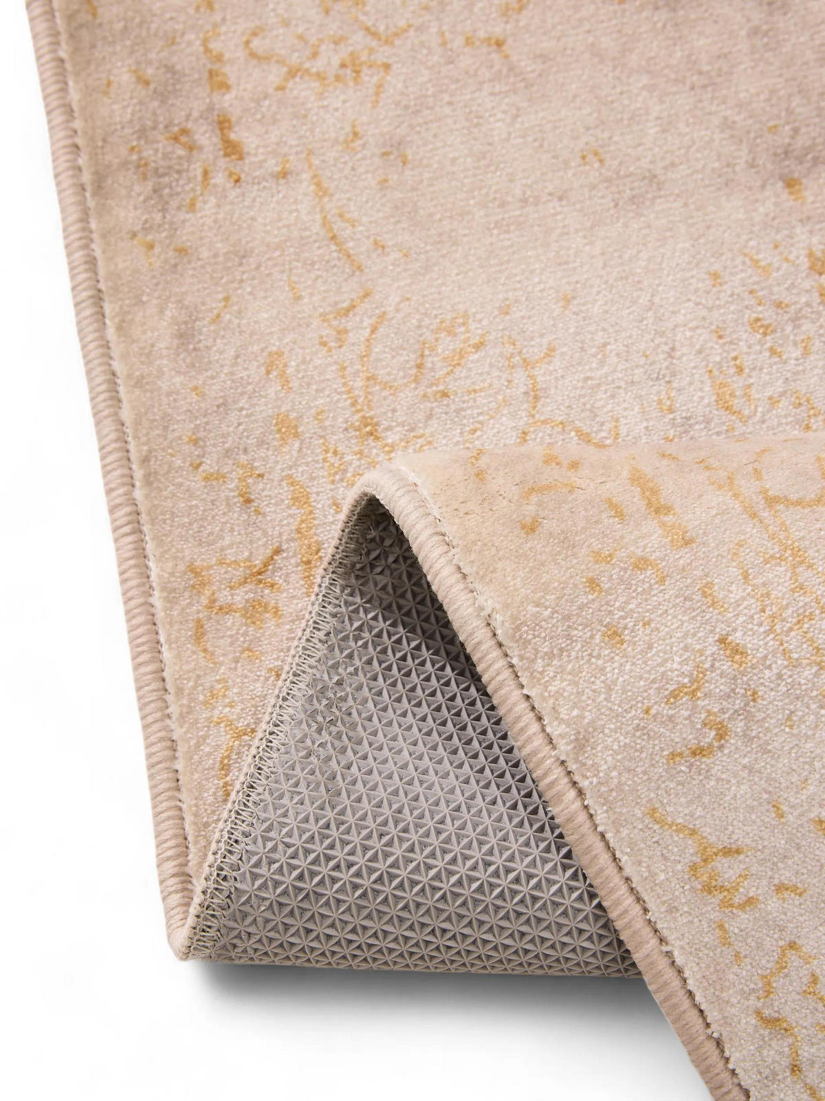 VINTAGE-LÄUFER Miray waschbar 80/240 cm - Beige/Gelb, Kunststoff (80/240cm) - benuta Nest