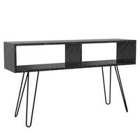 TV-LOWBOARD Alya mit Metallfüße Marmor Optik - Schwarz, Holzwerkstoff/Metall (120/68.5/29.5cm) - moebel17