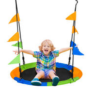 TRAMPOLIN DE-17953 Ø 100 cm mit bunten Flaggen Mehrfarbig - Multicolor, Textil (100/100cm) - ComfortXL