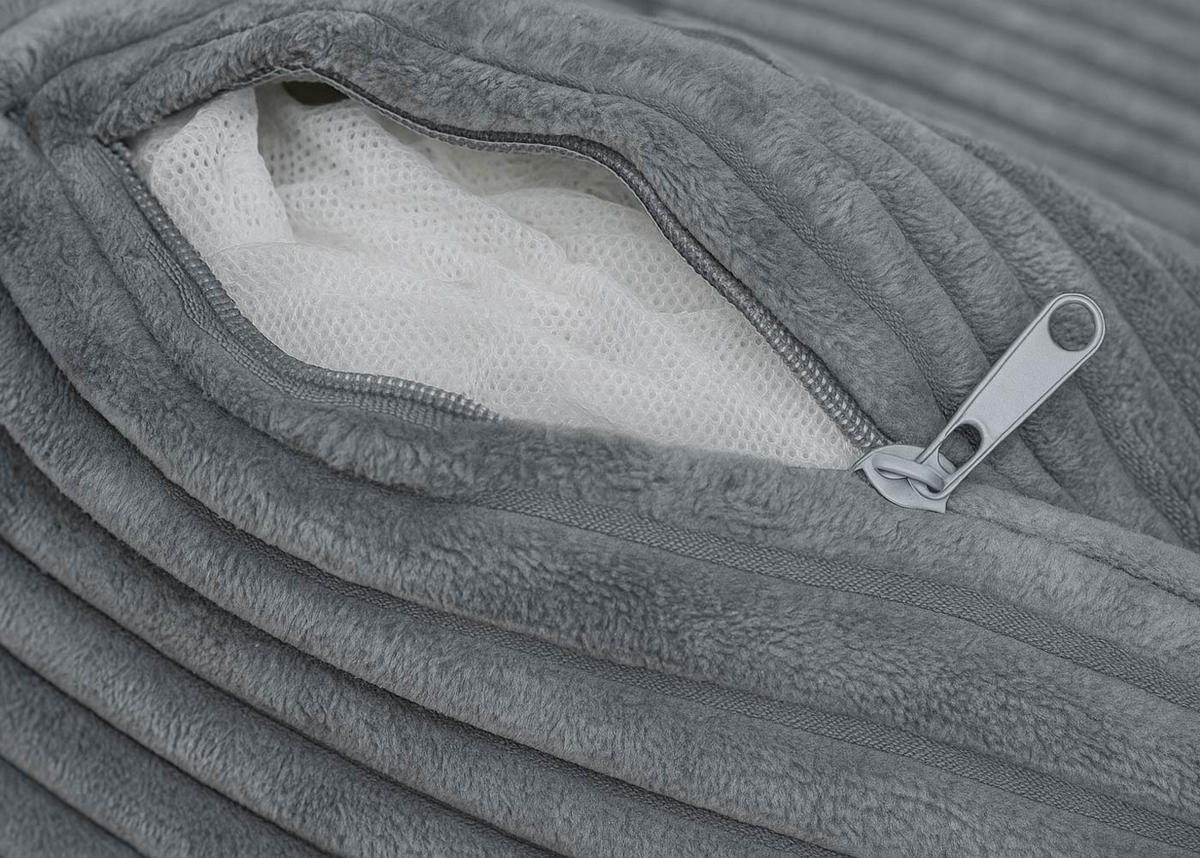 SOFA-GARNITUR Hellgrau - Hellgrau, Textil (296/61/159cm) - MCW