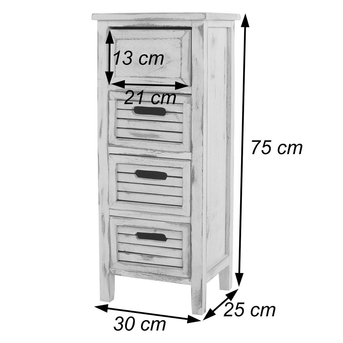 KOMMODE Grau, Braun - Braun/Grau, Holz (30/74/25cm) - MCW