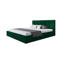 BETT 160x200 - Polsterbett mit Bettkasten und Holzrahmen - Modern Betten - Glatter Kronos-Stoff - Kollektion Tokio, Grün - AlpiMeble - Grün, Holz/Kunststoff (160/200cm) - Alpi-Möbel