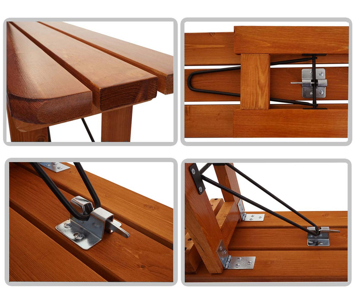 GARTENBANK Braun 2er-Set - Braun, Holz (180/46/28cm) - MCW