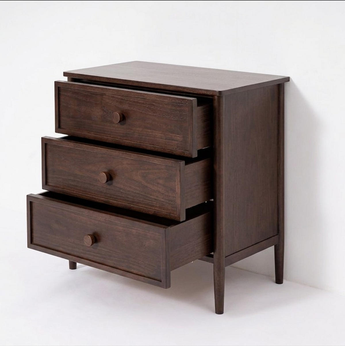 KOMMODE Rose, Eichenholz und Eichenfurnier, Espresso - Braun, Holz (80/80/45cm) - WOODEK