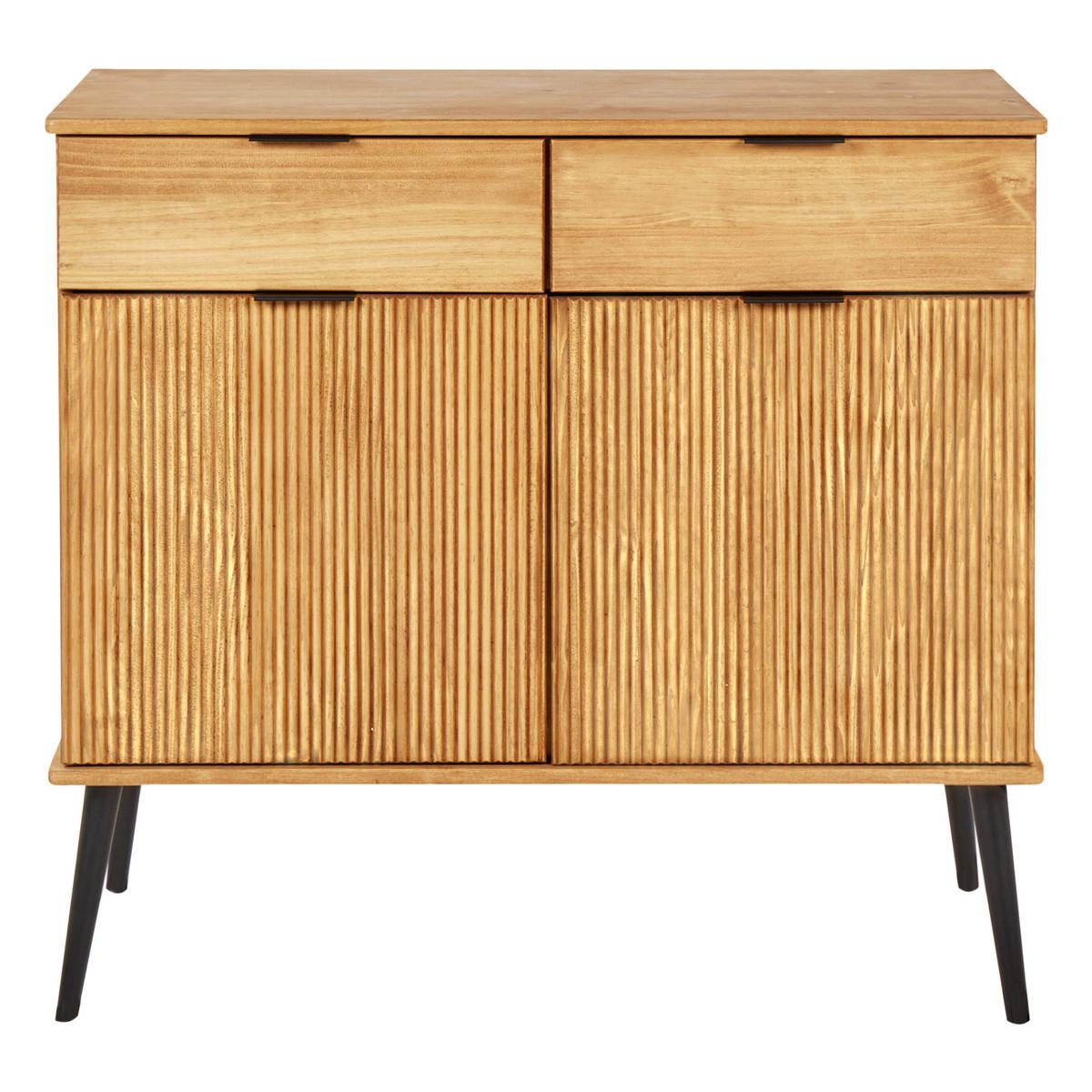 SIDEBOARD se 2 dveřmi Borovicové dřevo Hnědý Timmins - hnědá, dřevo (100/90/45cm) - Beliani