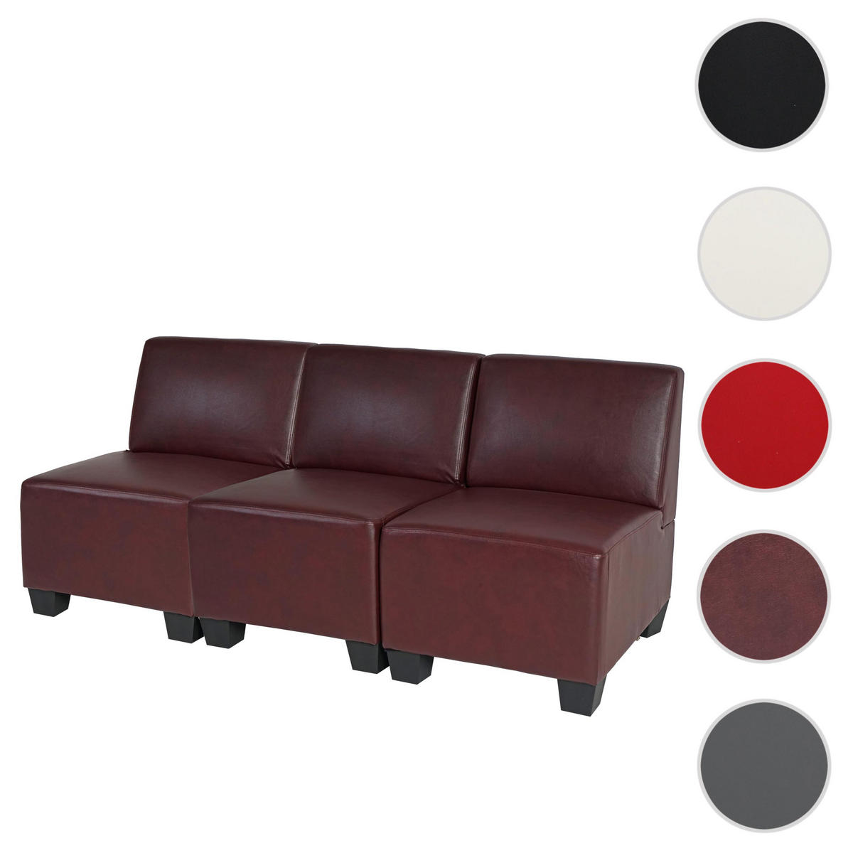 3-SITZER Rotbraun - Rotbraun, Textil (171/76/72cm) - MCW
