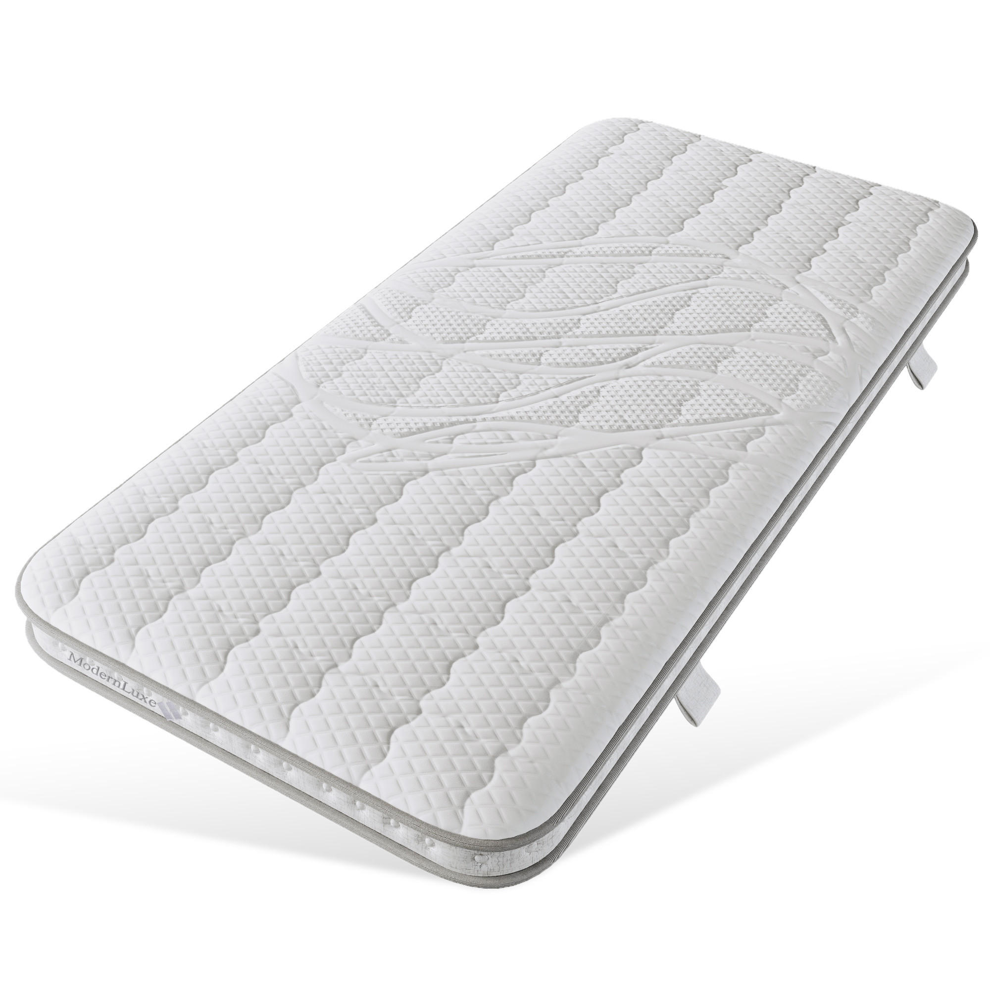 TASCHENFEDERKERNMATRATZE 90/200 cm Weiß H3, mit Kaltschaum - Weiß, Textil (90/200cm) - Oxeza