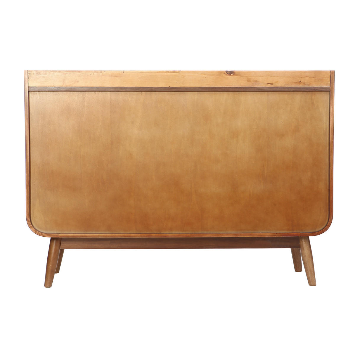 SIDEBOARD Vintage Holz Nussbaum HALLEN - Walnussfarben, Holz (40/86/122cm) - Miliboo