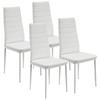 ESSZIMMERSTUHL Loja 4er-Set weiß - Weiß, Metall (41/96/49cm) - Juskys